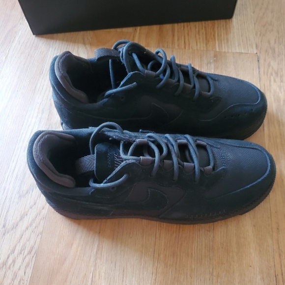 Nike Air Force 1 Black Velvet Brown Womans Size 6.5 Sneakers - Picture 4 of 7